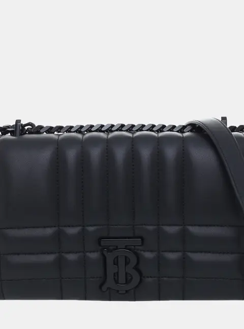 Burberry Black Leather Small Lola Crossbody Bag