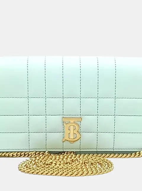 Burberry Green Leather Lola Crossbody Bag
