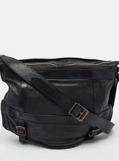 Burberry Pasmore Black Leather Messenger Bag