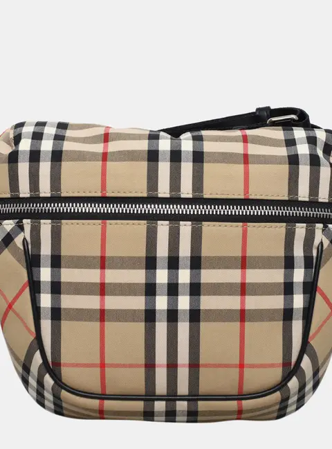Burberry Archie Check Canvas Crossbody Bag