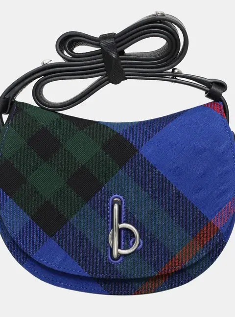 Burberry Rocking Horse Mini Blue Leather Shoulder Bag