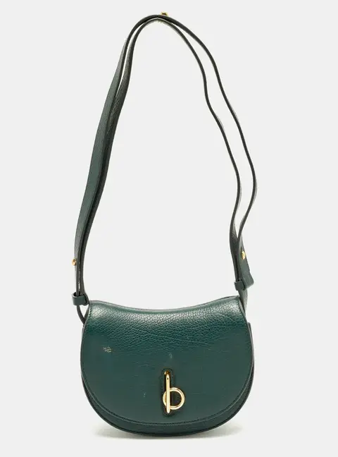 Burberry Rocking Horse Green Leather Crossbody Bag
