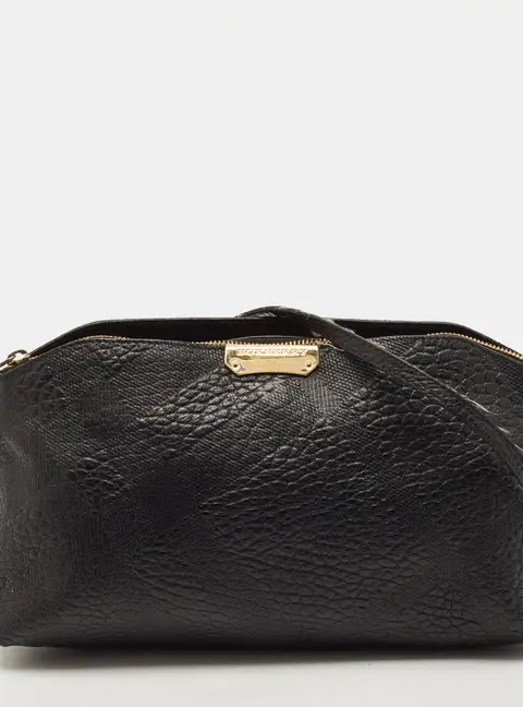 Burberry Chichester Black Grained Leather Crossbody Bag