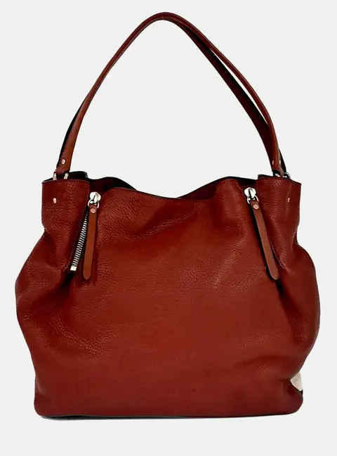 Burberry canvas and leather orange shoulder bag