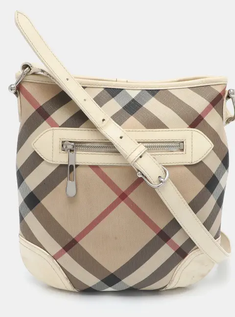 Burberry Dryden Beige/Cream Supernova Check PVC Crossbody Bag
