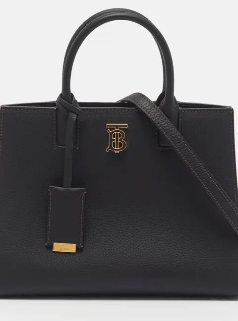 Burberry Frances Mini Black Leather Tote