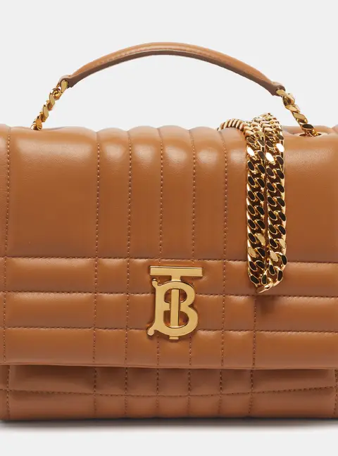 Burberry Lola Brown Leather Top Handle Bag