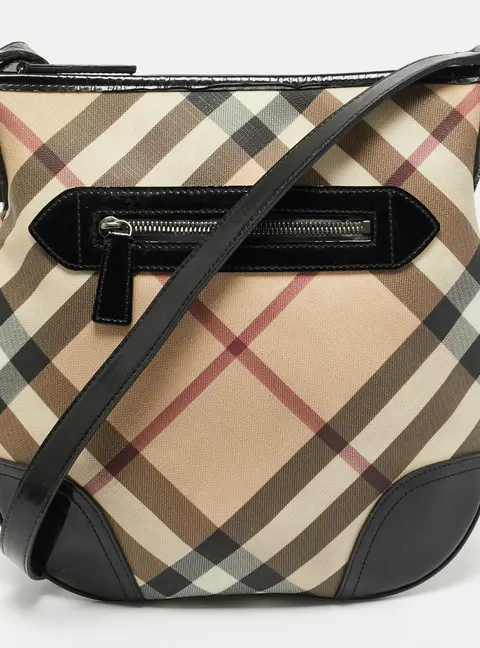 Burberry Dryden Black/Beige Supernova Check PVC Crossbody Bag