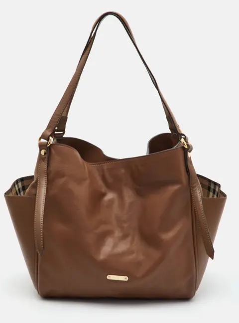 Burberry Canterbury Medium Brown Leather Tote