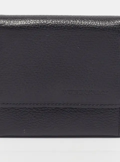 Burberry Black Leather Coin Purse