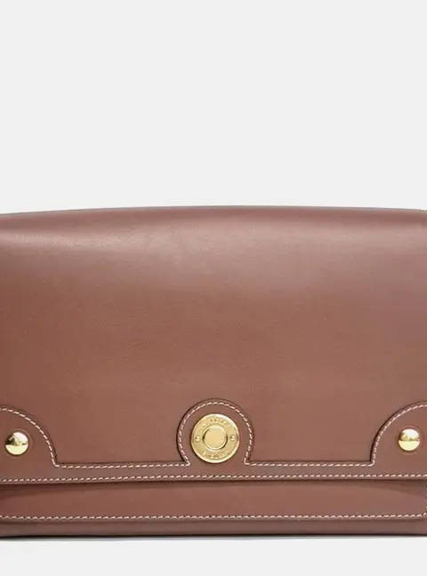 Burberry Brown Leather Note Crossbody Bag