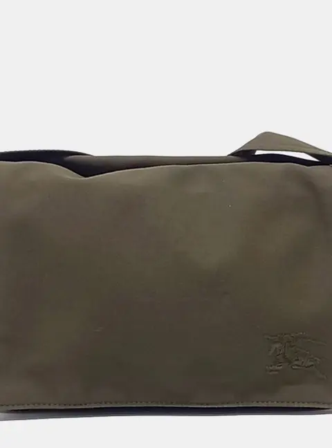 Burberry Green Fabric Trench Crossbody bag