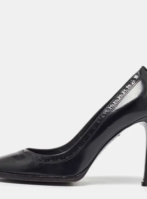 Burberry Black Leather Brogue Pumps Size 39