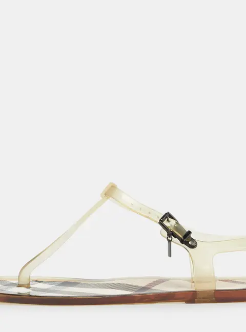 Burberry Transparent Jelly Thong Flats Size 41
