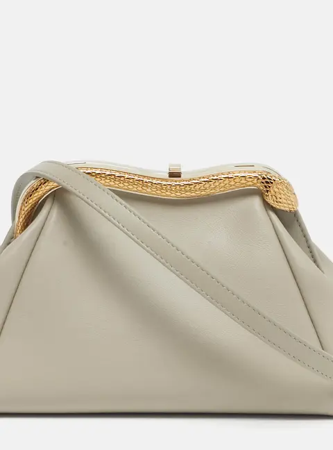 Bvlgari Serpenti Small Beige Leather Pouch