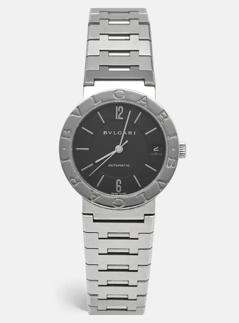 Bvlgari Bvlgari BB33SSAUTO Black Dial Stainless Steel Women's Wristwatch 33 mm