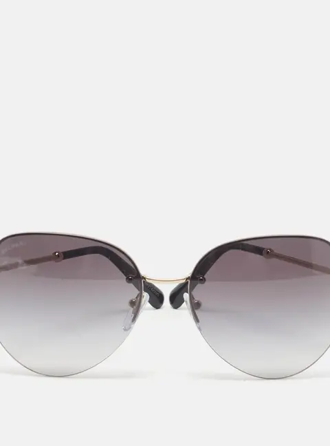 Bvlgari Gold Tone/Grey Gradient 6108 Rimless Sunglasses