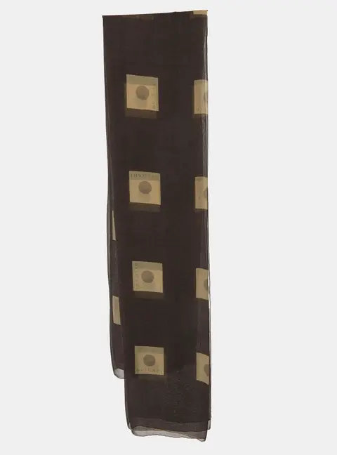 Bvlgari Grey Printed Silk Scarf