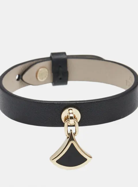 Bvlgari Diva's Dream Enamel Gold Tone Leather Bracelet