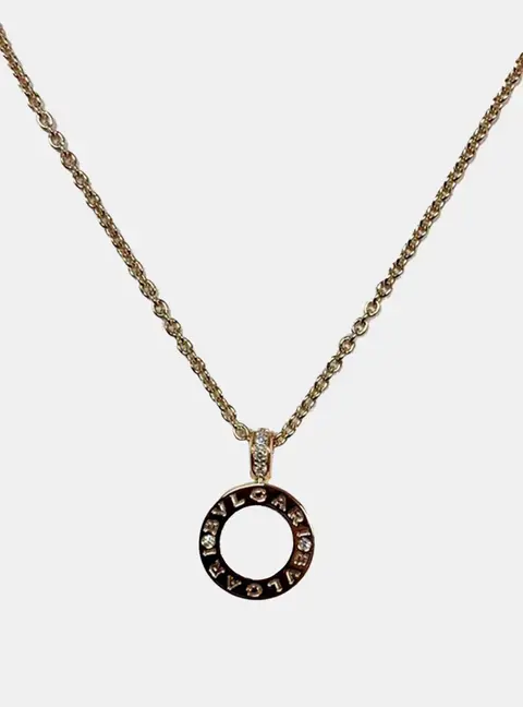 Bvlgari Bvlgari 18k Rose Gold Mother of Pearl Diamond Women's Necklace