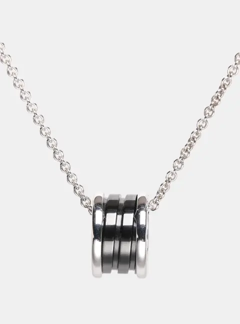 Bvlgari B. Zero1 Save the Children Ceramic Sterling Silver Pendant Necklace