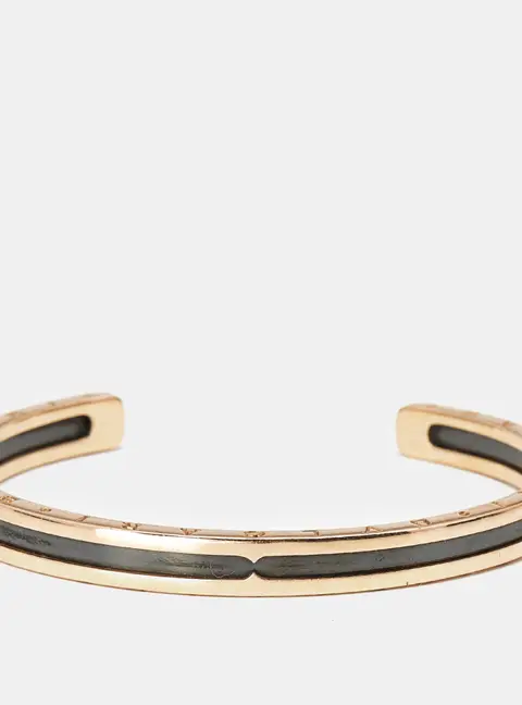 Bvlgari B.Zero1 Ceramic Diamond 18k Rose Gold Bracelet SM