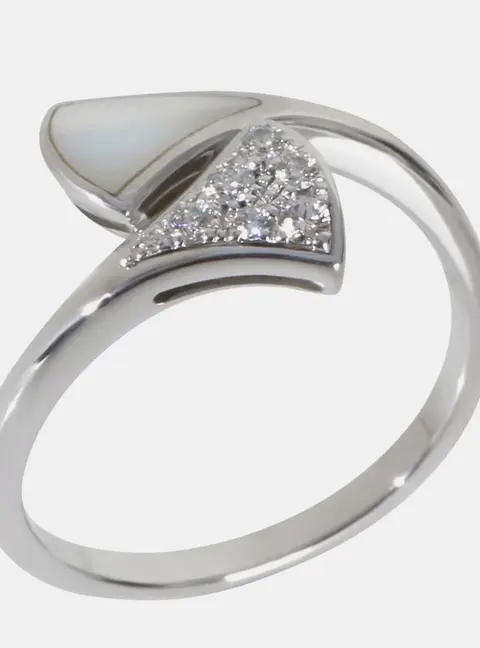 Bvlgari Divas' Dream 18K White Gold, Diamond Ring EU 53