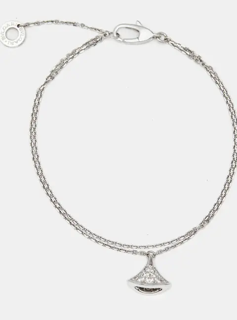 Bvlgari Divas' Dream Diamond 18k White Gold Charm Bracelet SM