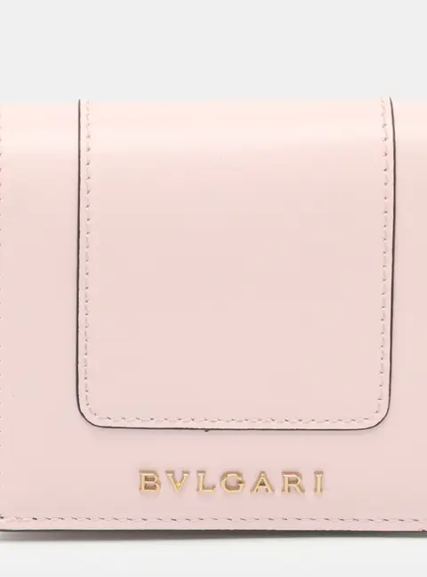 Bvlgari Serpenti Forever Pink Leather and Leather Bifold Wallet