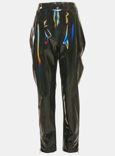 Balmain Black Iridescent Nylon Pants L