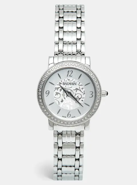 Balmain B1695 Silver Dial Stainless Steel Diamond Women's Wristwatch 29 mm