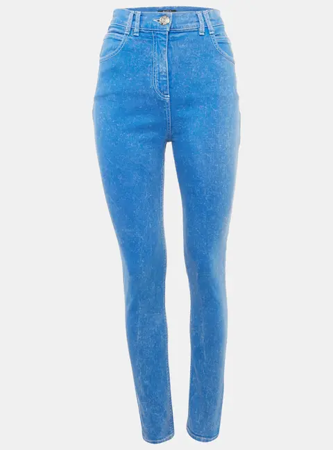 Balmain Blue Faded Denim Skinny Jeans M Waist 27"