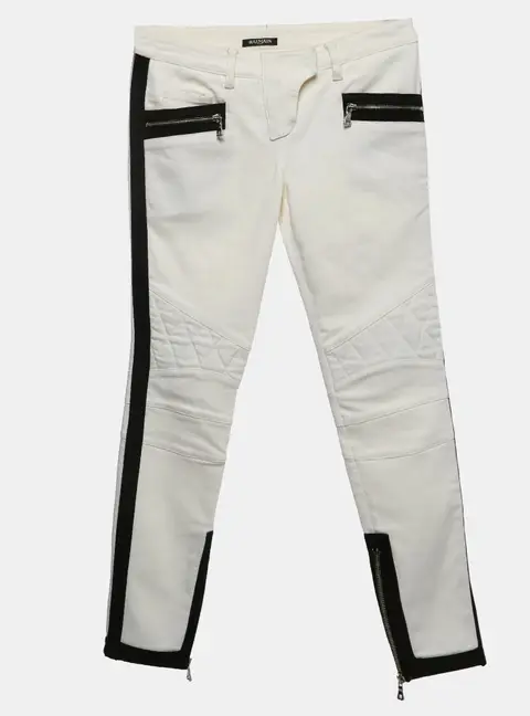 Balmain White Denim Slim Fit Jeans S/Waist 30"