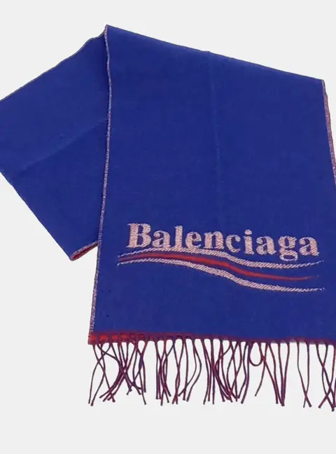 Balenciaga Blue Wool muffler