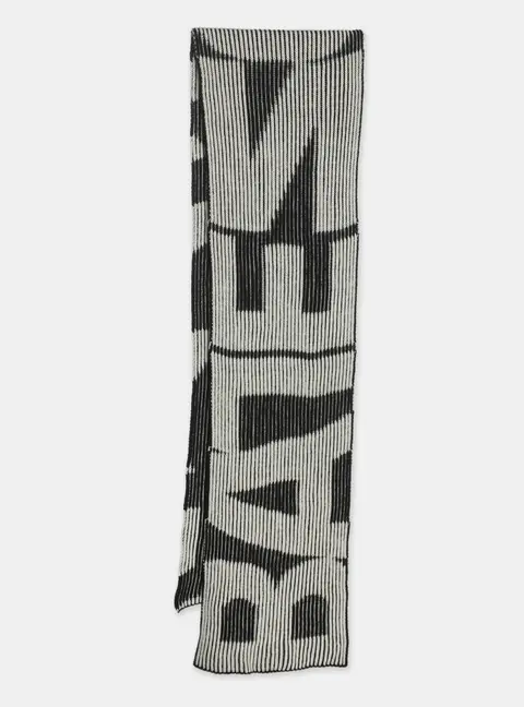 Balenciaga Black/White Wool Muffler