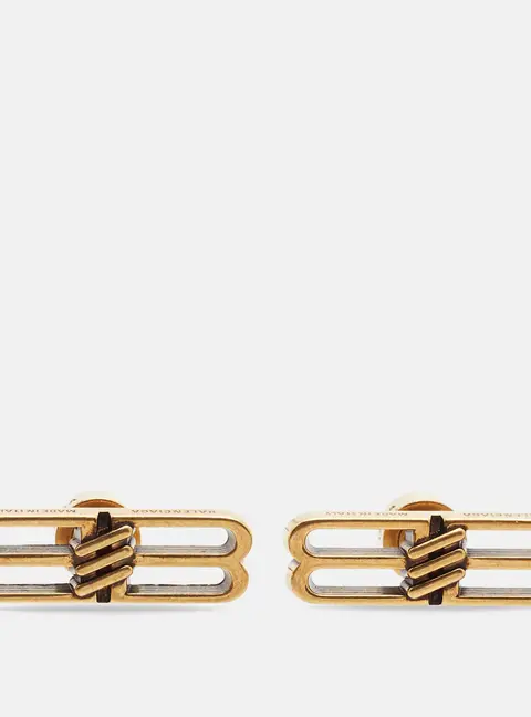 Balenciaga BB Icon Gold Tone Earrings