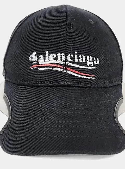 Balenciaga Black Cotton Cap