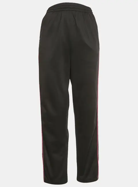 Balenciaga Black Synthetic Logo Stripe Detail Track Pants S