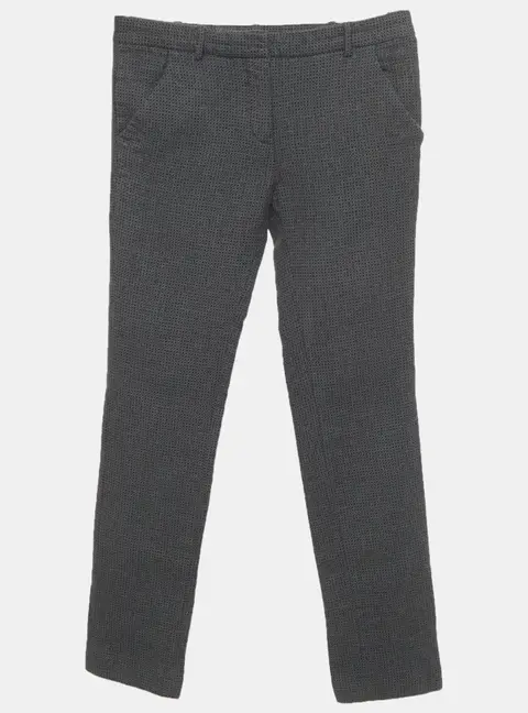 Balenciaga Grey Jacquard Skinny Trousers S