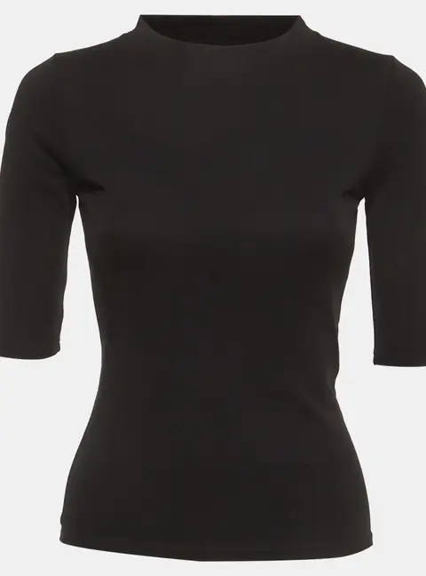 Balenciaga Black Jersey Crewneck T-Shirt M