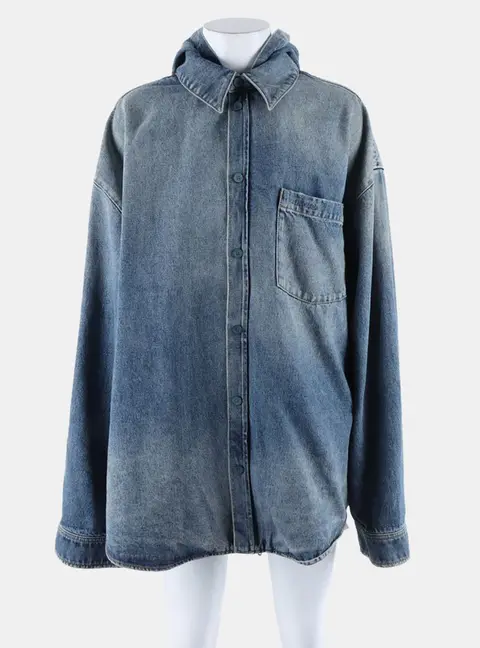 Balenciaga hooded denim jacket 4