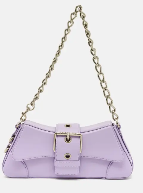 Balenciaga Lindsay Small Light Purple Leather Shoulder Bag