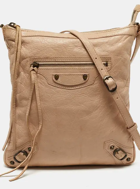 Balenciaga Classic Pink Leather Crossbody Bag
