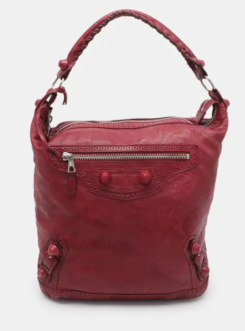 Balenciaga CGH Day Dark Pink Leather Hobo
