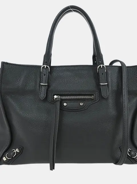 Balenciaga Papier Mini A4 Black Leather Shoulder Bag