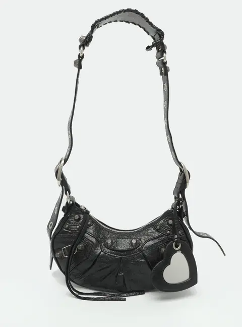 Balenciaga Le Cagole XS Black Leather Shoulder Bag