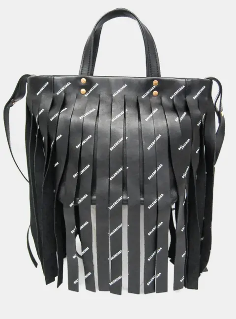Balenciaga Laundry Cabas XS Black Calfskin Leather Tote Bag