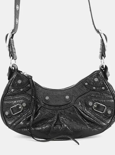 Balenciaga Le Cagole XS Black Lambskin Leather Shoulder Bag