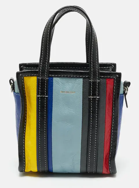 Balenciaga Bazaar XXS Multicolor Leather Tote