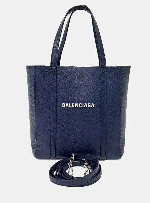 Balenciaga Navy Blue Leather Everyday XXS (551815)